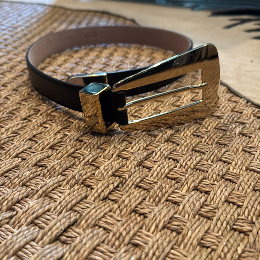 Khaite Lucca belt black/gold tone 70cm